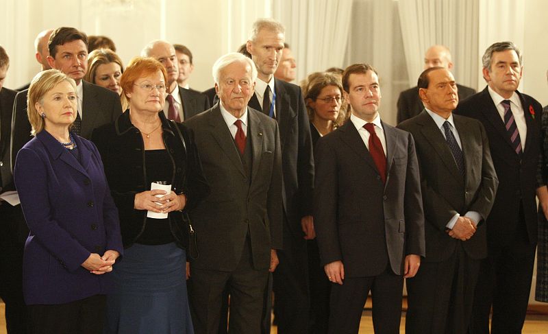 Dignatories attend a reception at Bellevue Castle in Berlin