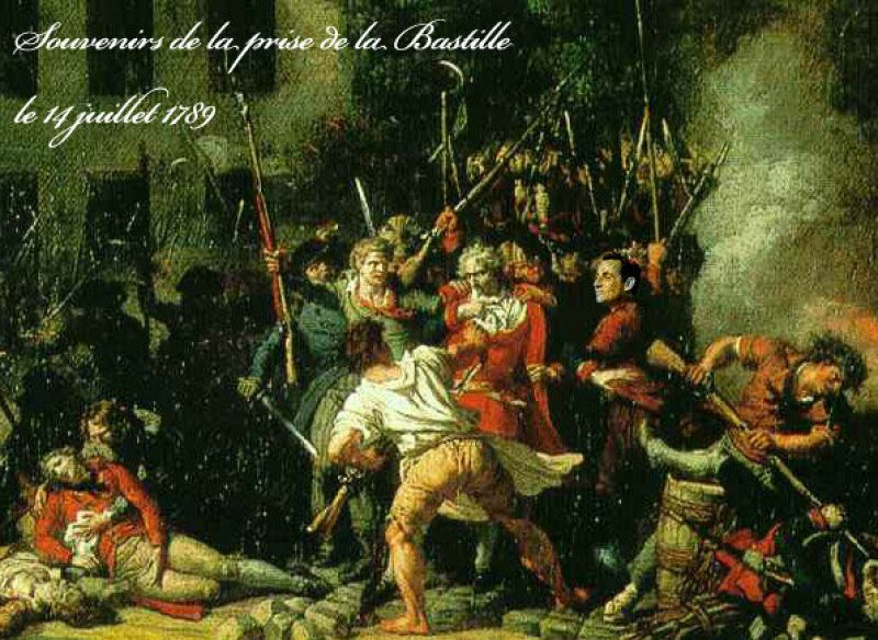 El presidente francés no podía faltar al acontecimiento histórico más importante de la historia contemporánea francesa: la toma de la Bastilla. En este cuadro se aprecia su presencia.