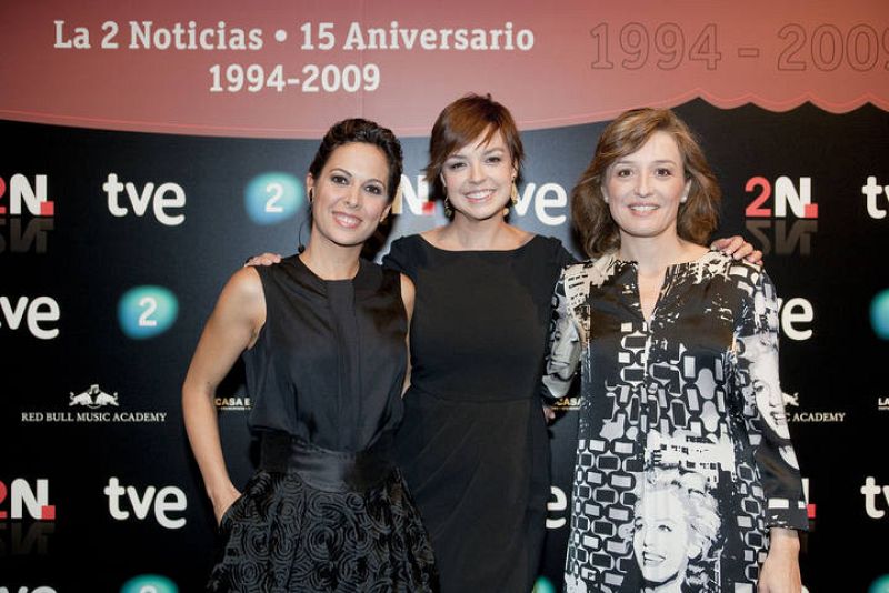   De izquierda a derecha, Mara Torres, Cristina Villanueva y Beatriz Ariño. Las tres han presentado La 2 Noticias.