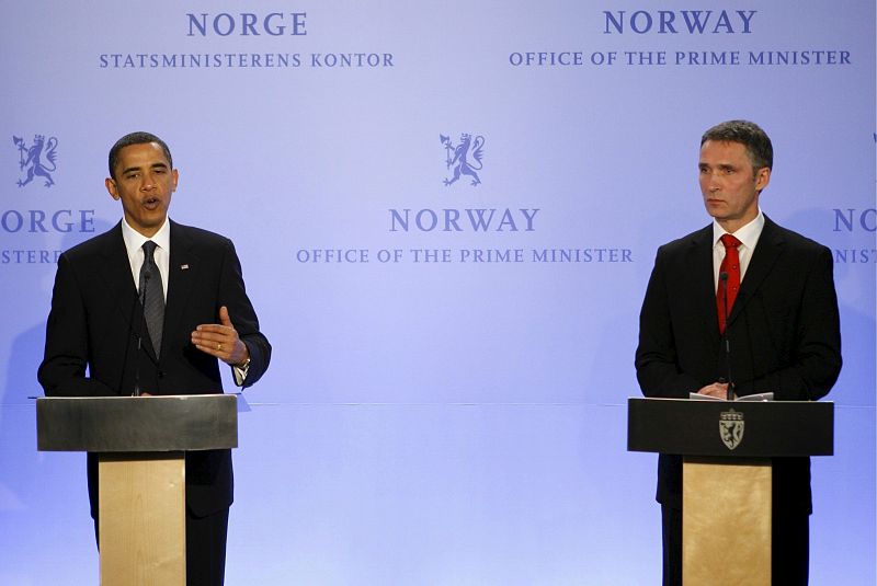 EL PRESIDENTE ESTADOUNIDENSE BARACK OBAMA EN OSLO PARA RECIBIR EL NOBEL DE LA PAZ