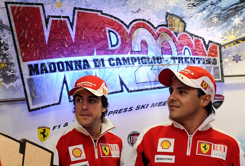 Alonso y Massa, en la presentación anual de Ferrari.