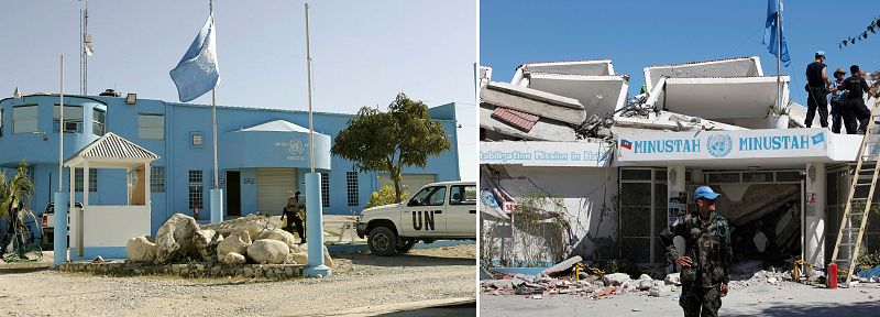 El cuartel general de la Misión de Paz de la ONU en Haití ha quedado destrozado tras el terremoto