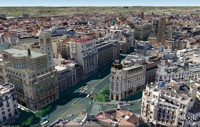 En total existen más de 5.000 edificios en 3D de Madrid en Google Earth