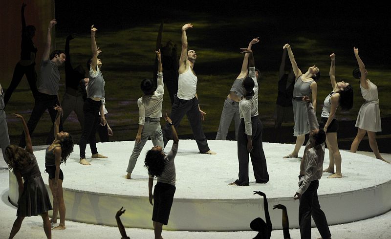 Artists perform during the opening ceremony of the Vancouver 2010 Winter Olympics