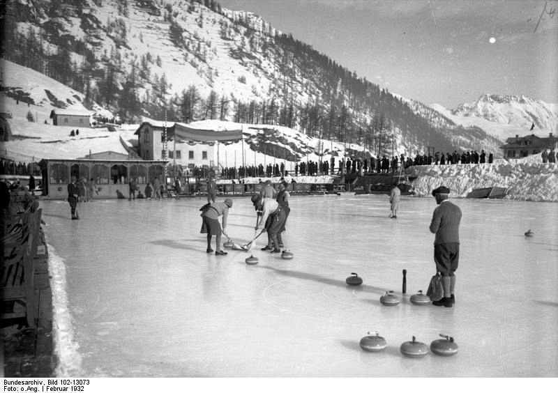 Curling de principios de Siglo XX en St. Moritz.