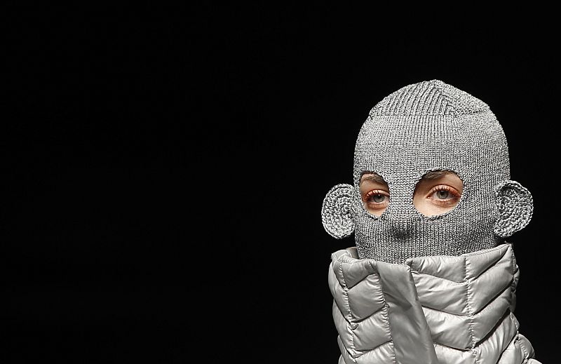 A model presents a creation by Carlos Diez during Cibeles Madrid Fashion Week Fall/Winter 2010 show in Madrid