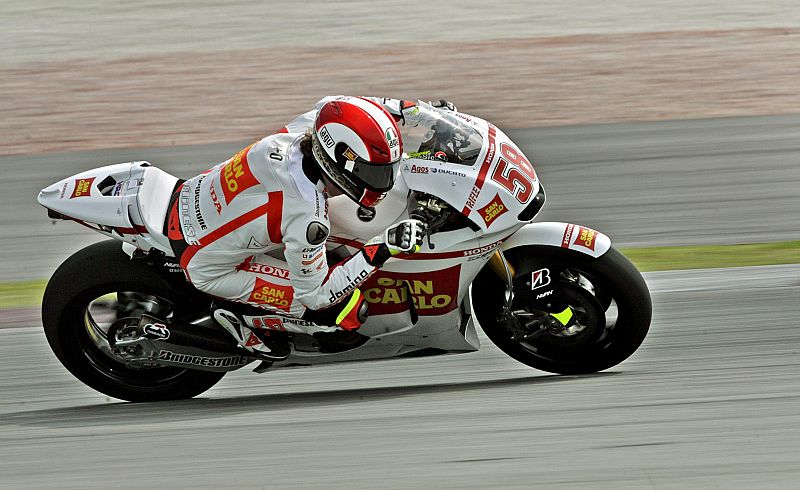 El piloto italiano Marco Simoncelli, del equipo Honda Gresini, afronta su primera temporada en la máxima categoría del Mundial de MotoGP.