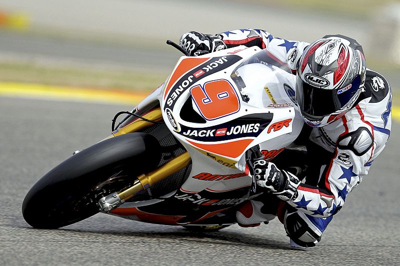 El piloto estadounidense de Moto2 del equipo Jack&Jones by Antonio Banderas, Kenny Noyes.