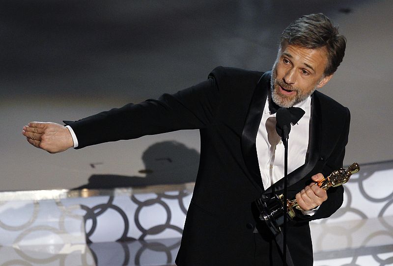 Christoph Waltz accepts the award for best supporting actor during the 82nd Academy Awards in Hollywood