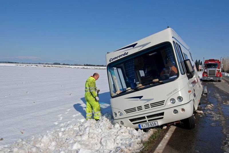 Accidente por la nieve en Cataluña
