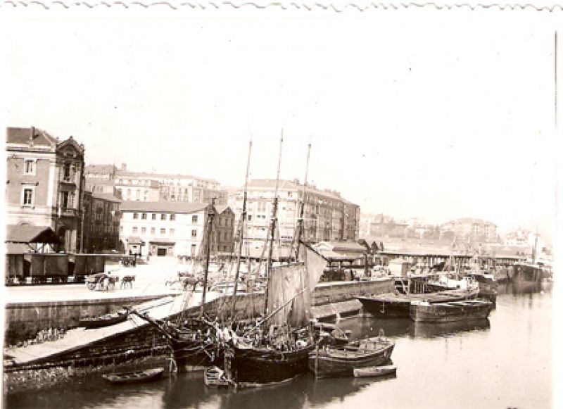 Muelle en la ría de Nervión, año 1926