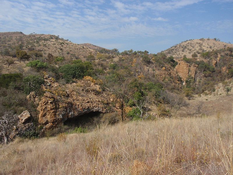 Zona donde fueron hallados los restos del nuevo homínido en Sudáfrica