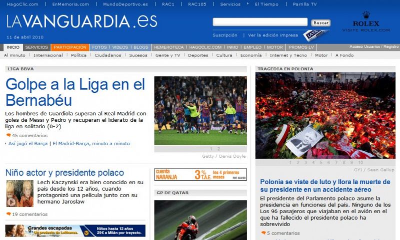 "Golpe a la Liga en el Bernabéu" titula La Vanguardia.