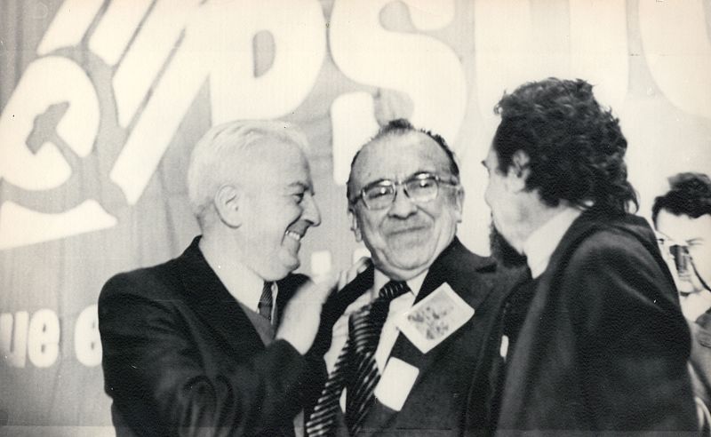 Carrillo, en un mitin en 1977