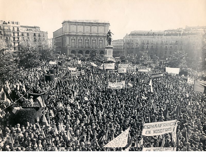 Manifestación a favor de Franco