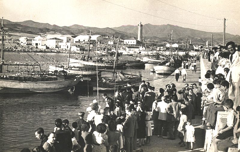 El puerto pesquero de Estepona en los años 60