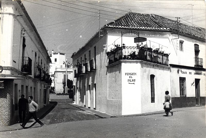 Calles de Estepona, imagen tomada en los años 60