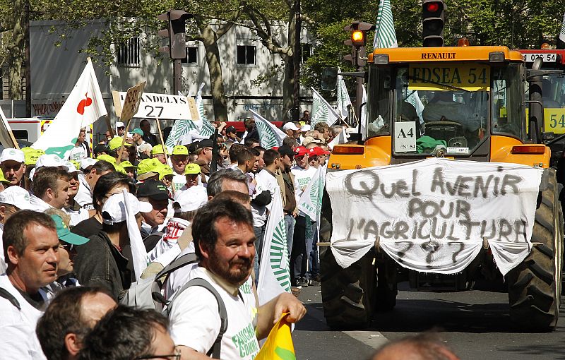 Protesta de agricultores franceses