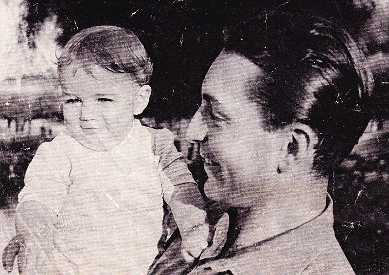 Bertín Osborne con su padre.