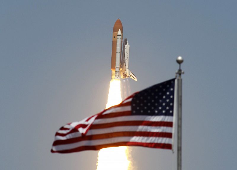 Space shuttle Atlantis lifts off on a mission to the International Space Station from the Kennedy Space Center in Cape Canaveral