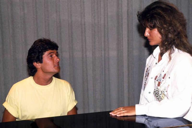 Francisco y Ana María en el estudio de grabación de Madrid