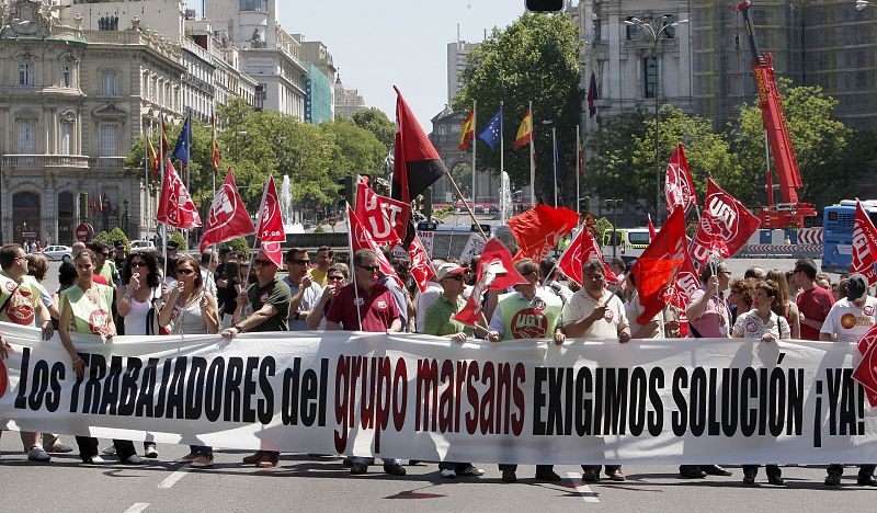 MANIFESTACIÓN DE LOS TRABAJADORES DE MARSANS EN MADRID