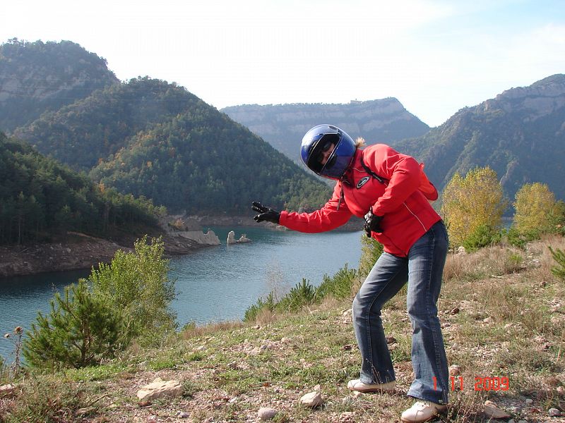 Un salto a un lago de verdad