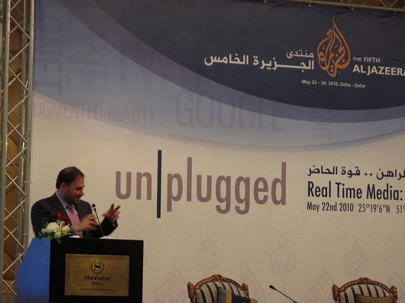 El directo general de Al Jazeera, en el arranque de las jornadas.