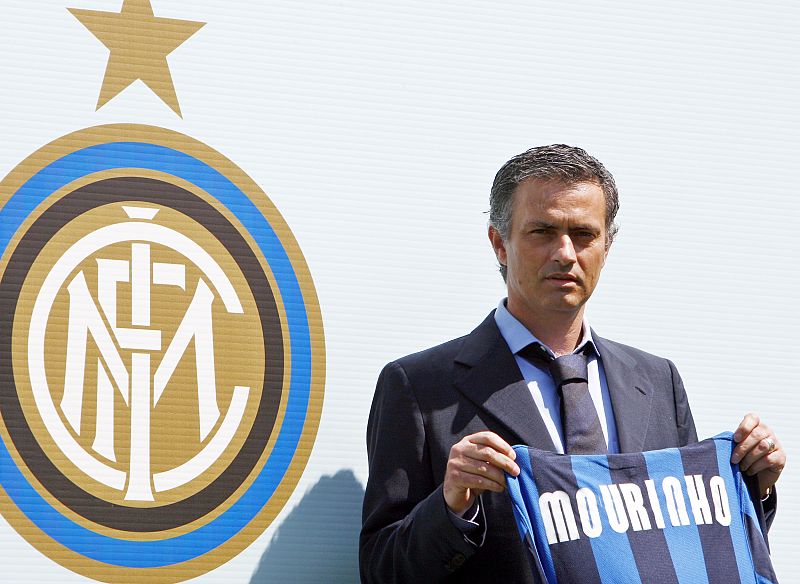 Presentación de Mourinho como entrenador del Inter de Milán, en 2008.