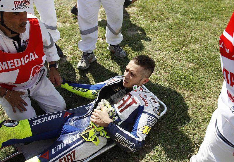 La caída de Rossi se ha producido en la segunda sesión de entrenamientos libres en Mugello, cuando marcaba el cuarto mejor tiempo.