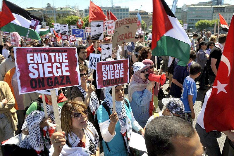 PROTESTA CONTRA ISRAEL EN ZURICH