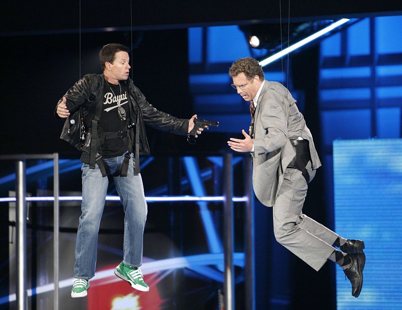 Actors Wahlberg and Ferrell present the award for Best Villain at the 2010 MTV Movie Awards in Los Angeles