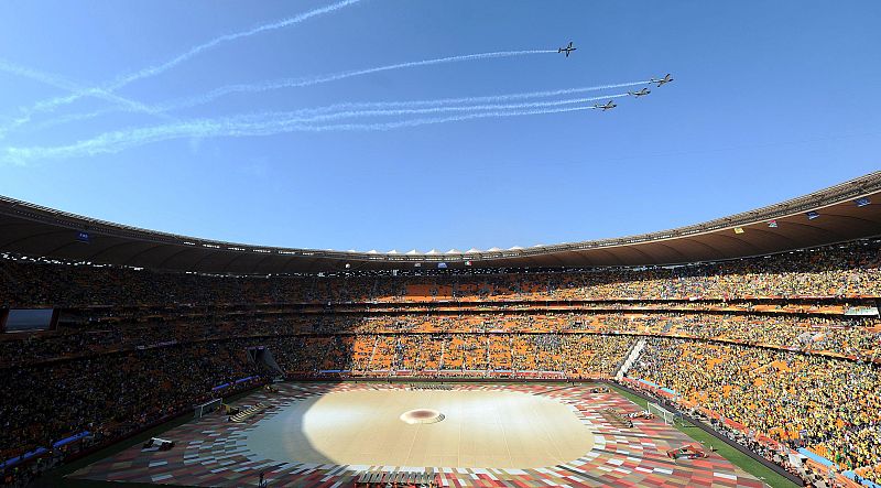 El estadio Soccer City ha presentado un aspecto envidiable en cuanto a asistencia en la inauguración.