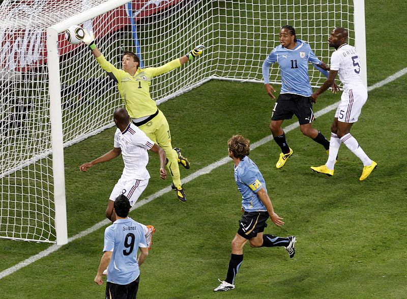 Muslera, el portero uruguayo, en el partido ante Francia.