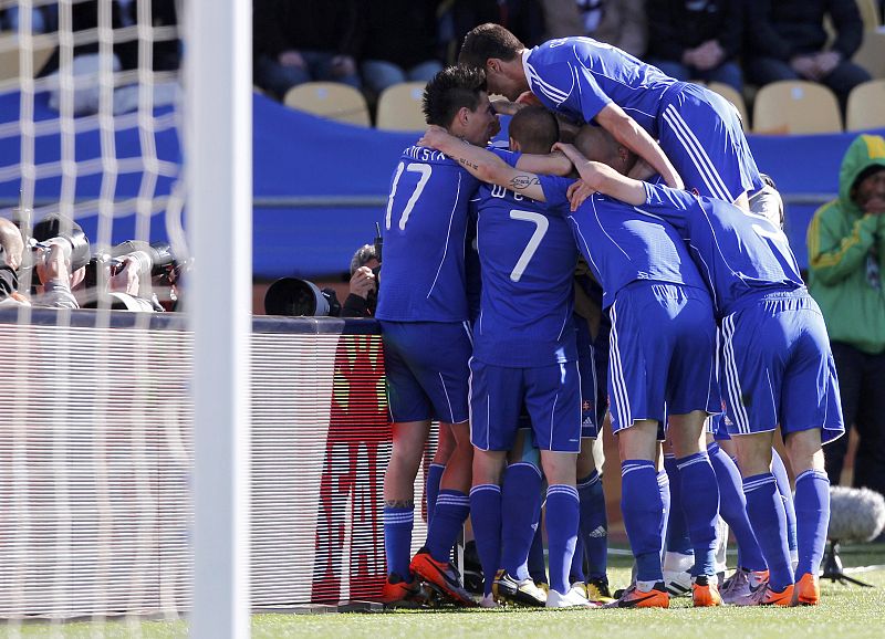 Eslovaquia se las prometía muy felices después del gol.