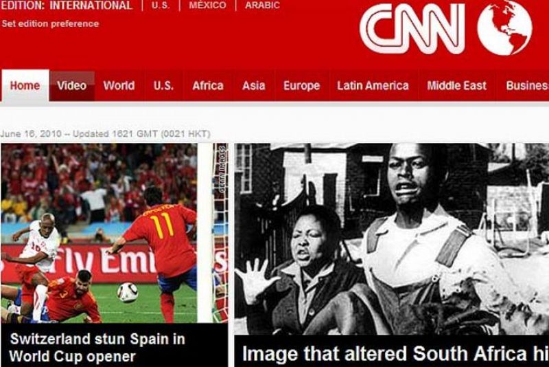 La norteamericana CNN afirma en su titular que Suiza "noquea" a España.