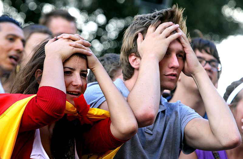 AMBIENTE EN VALENCIA DURANTE EL PARTIDO ESPAÑA-SUIZA