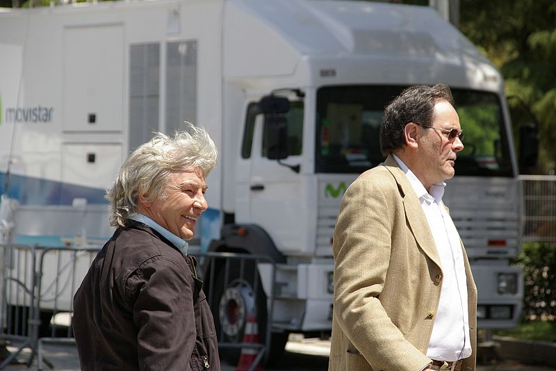 Ángel Nieto y Carmelo Ezpelleta en el circuieto del Jarama