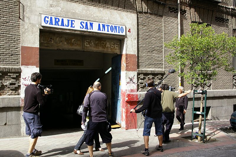 Un momento del rodaje en el "Garaje San Antonio"