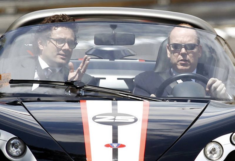 A bordo de su Venturi en el Gran Premio de Fórmula 1 de Mónaco. 