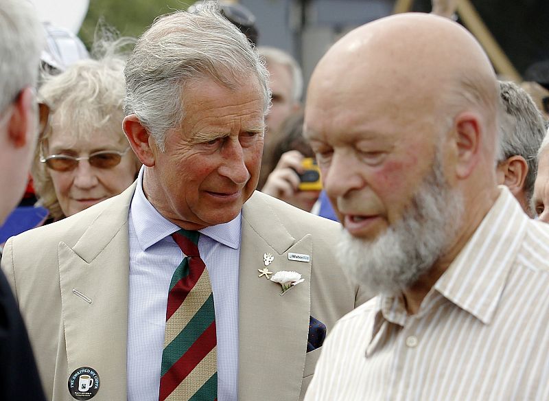 El Príncipe Carlos con Michael Eavis, creador de Glastonbury