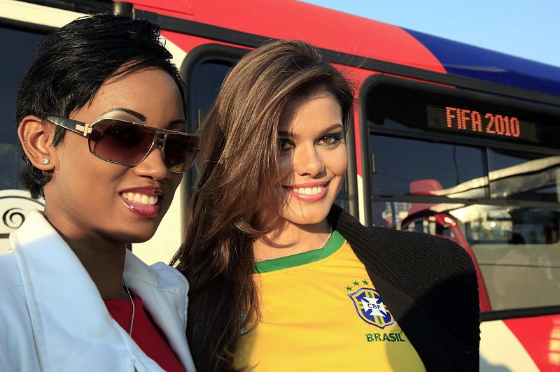 Miss Brasil también acudió a apoyar a su equipo