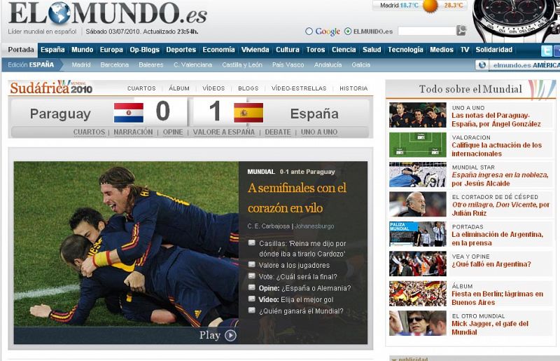 El diario 'El Mundo' refleja en su titular el carácter agónico de la victoria.