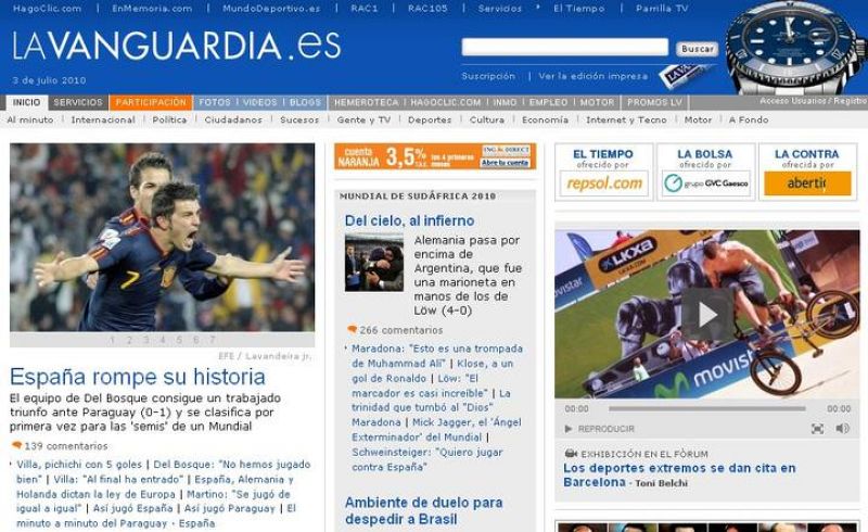 "España rompe su historia", titula 'La Vanguardia'