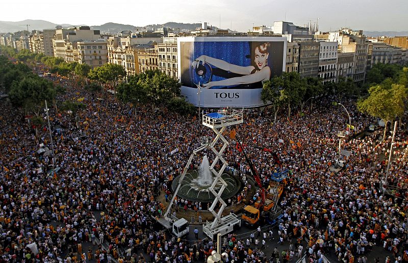 Manifestación en Barcelona a favor del Estatut