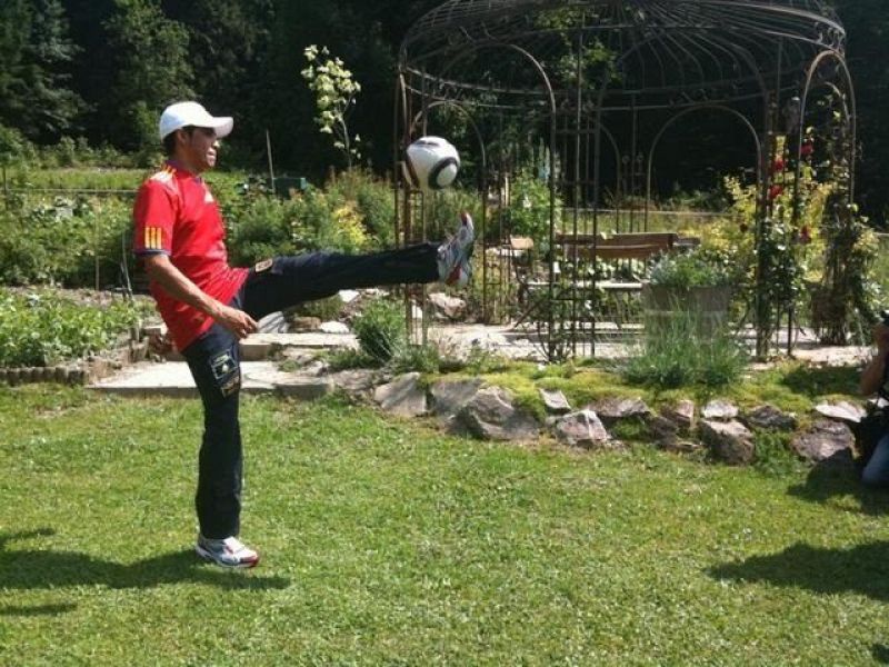 Alberto Contador, con La Roja