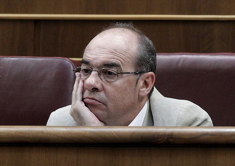 El portavoz del BNG en el Congreso, Francisco Jorquera, ha escuchado la intervención del presidente del Gobierno con la que se abría el Debate sobre el Estado de la Nación.