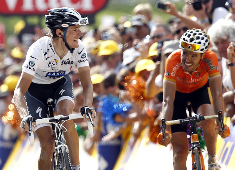 Andy Schleck ha ganado dos etapas en este Tour. La primera, en la subida a Morzine, se la arrebató al español Samuel Sánchez.
