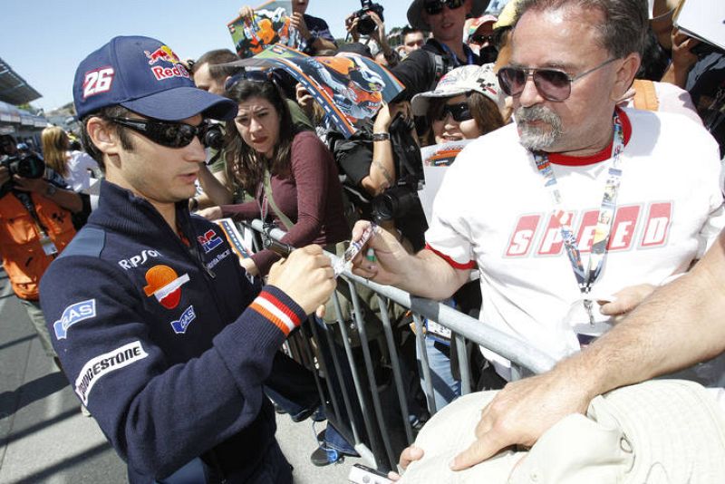 Dani Pedrosa ha sido otro de los pilotos más solicitados por los aficionados.