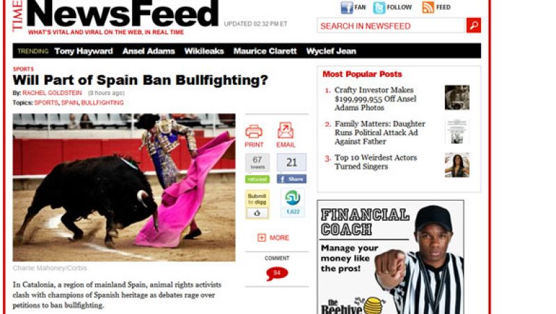 ¿Prohibirá parte de España el arte de la tauromaquia? se pregunta este medio.